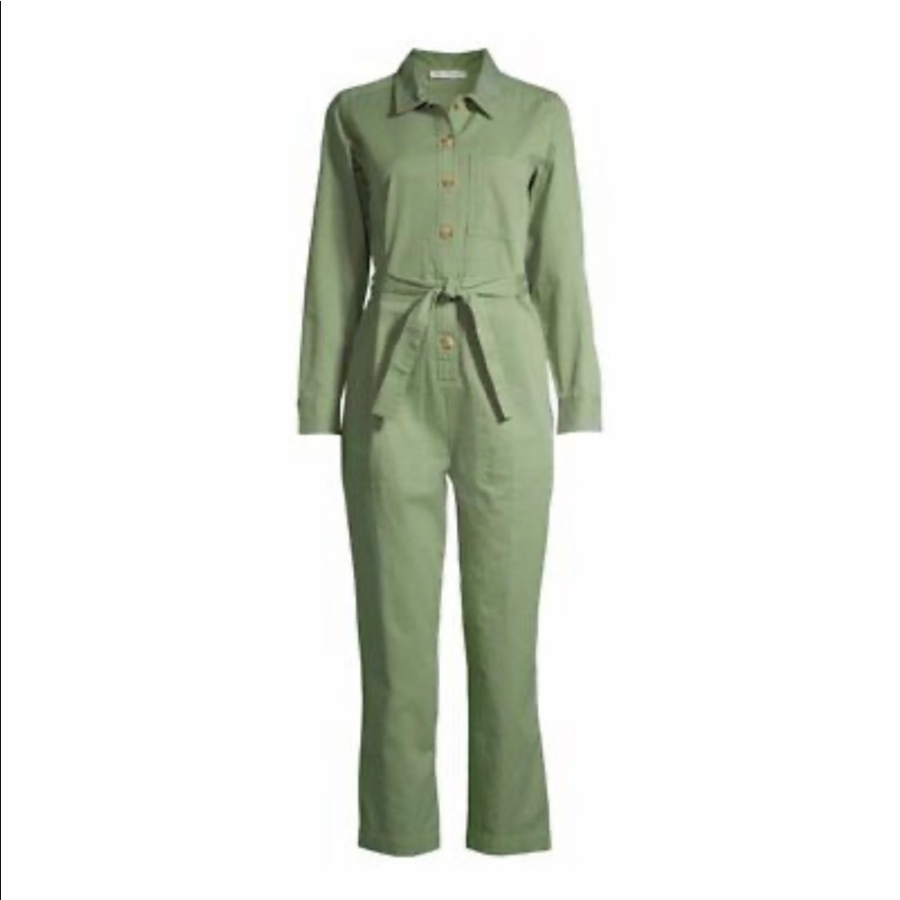 Free Assembly Cotton Long-sleeve Jumpsuit